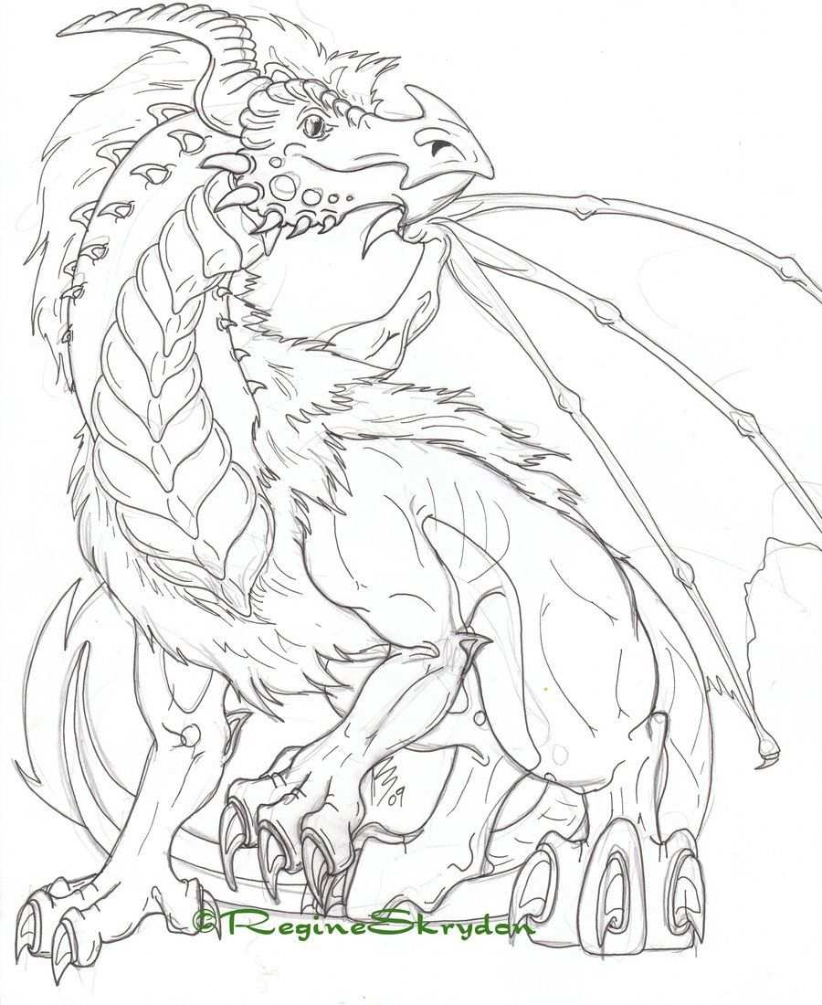 Detailed Coloring Pages For Adults Detailed Dragon Colouring