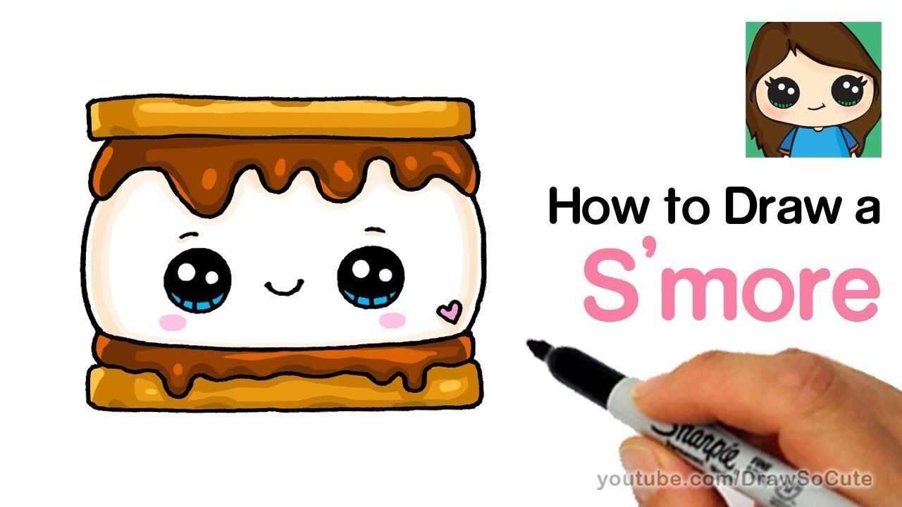 How To Draw Smores Cute And Easy Youtube Eten Teken