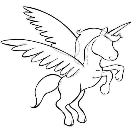 Paper Time Step By Step Instructions To Draw Unicorns With Wings