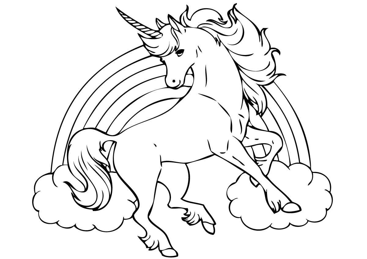Kleurplaat Eenhoorn Sterren With Images Unicorn Coloring Pages