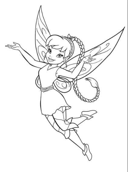 Fairy Coloring Page Elfje Kleurplaat With Images Tinkerbell
