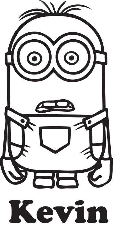 Minion Naamsticker Easy Coloring Pages Minion Coloring Pages