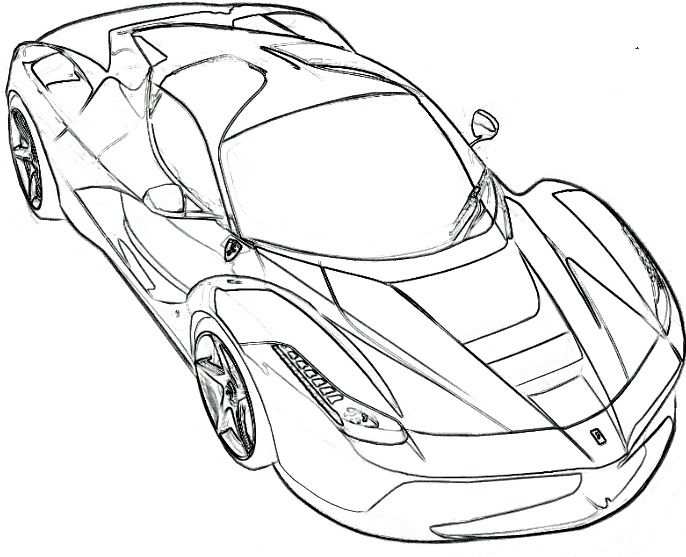 Deluxe Ferrari Sport Car Coloring Page Ferrari Car Coloring