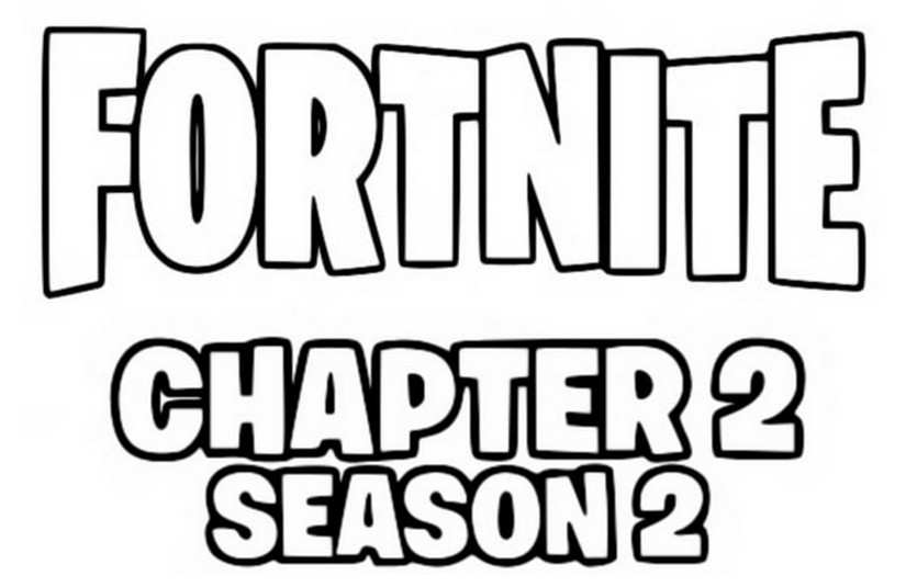 Kleurplaat Fortnite Hoofdstuk 2 Seizoen 2 Logo 2