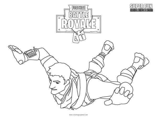 Fortnite Skydiving Coloring Page Coloring Pages To Print