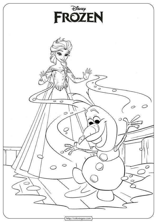 Disney Frozen Elsa And Olaf Coloring Pages In 2020 Met