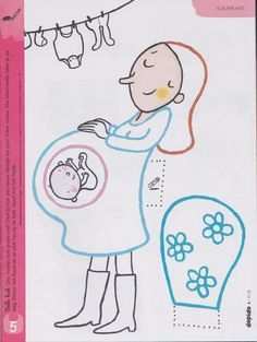Moeder Met Kind Knutselen Thema Baby Baby Baby En Baby Geboorte