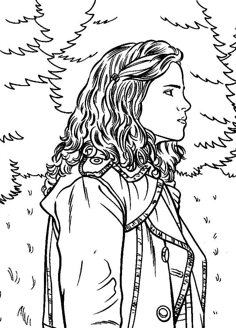 Harry Potter Hermione Coloring Pages Selfcoloringpages Com