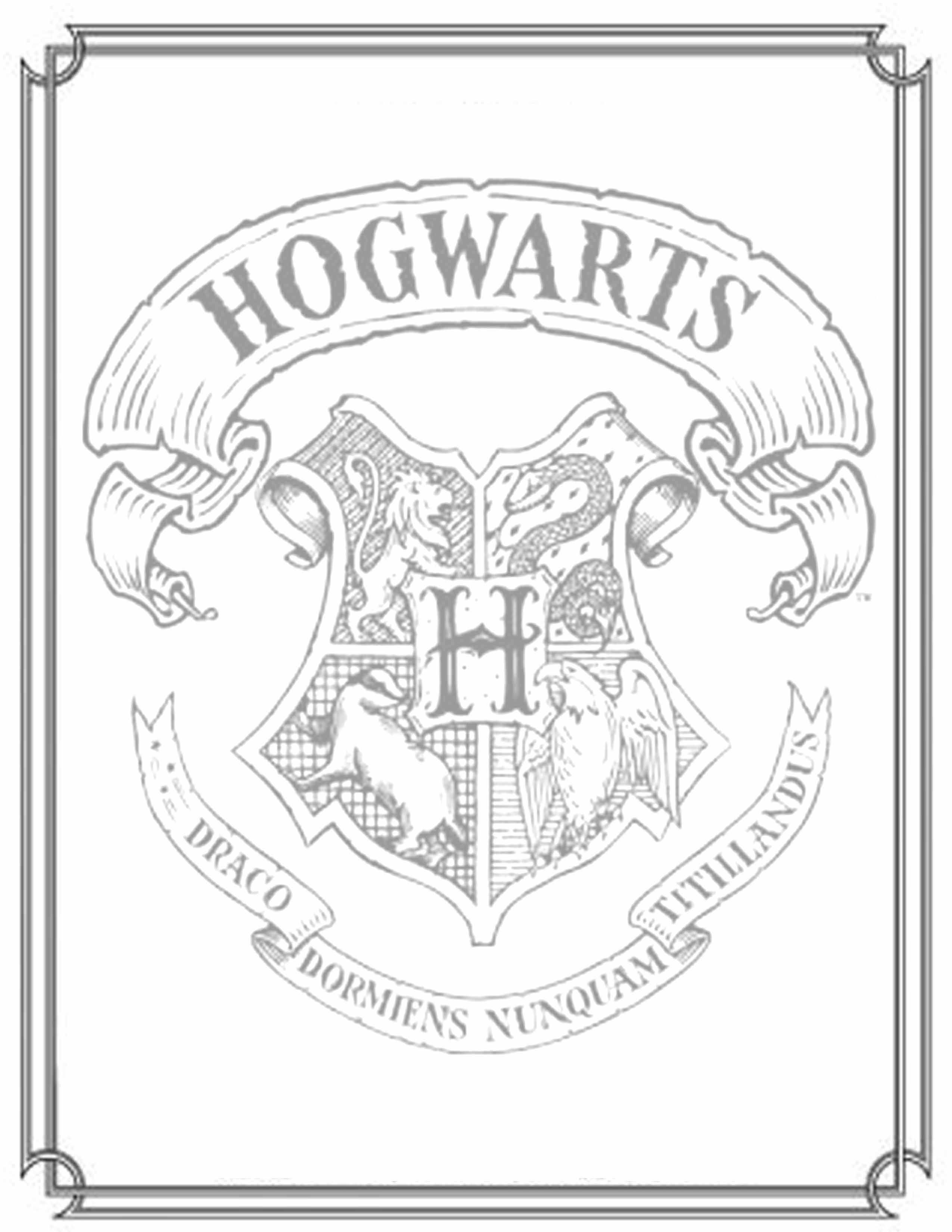 Kleurplaat Harry Potter Logo