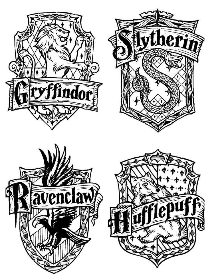 Poweeeer Harry Potter Huizen Kleurplaten En Harry Potter Kunst