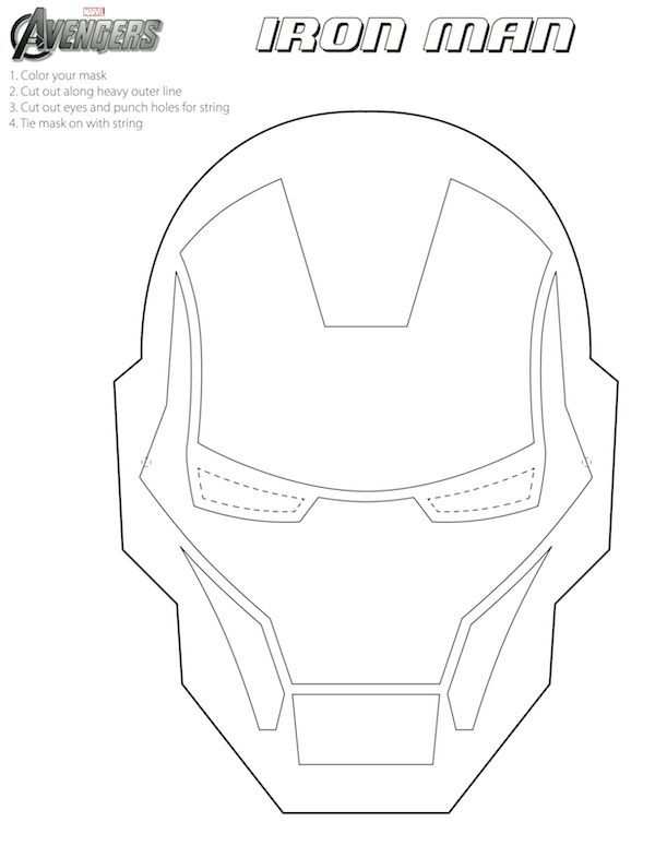 Iron Man Free Coloring Mask Printables Free Printable Halloween