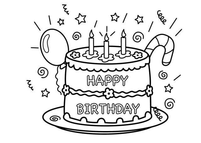 Brilliant Image Of Printable Birthday Coloring Pages Kleurplaten