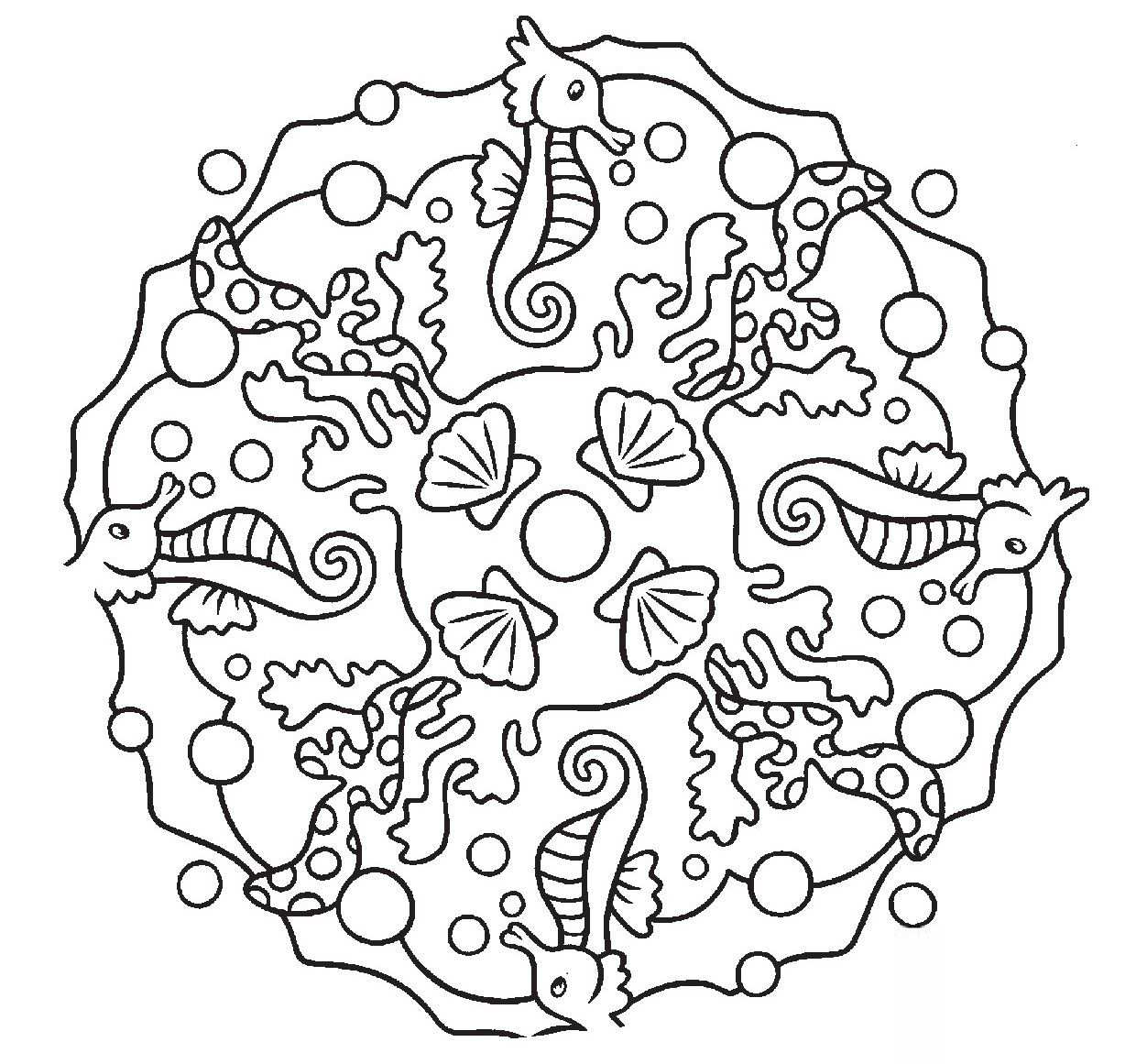 Mandala Zeepaardjes Mandala Thema