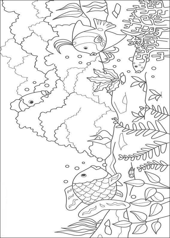 Coloring Page Rainbow Fish Rainbow Fish Kleurplaten The Rainbow