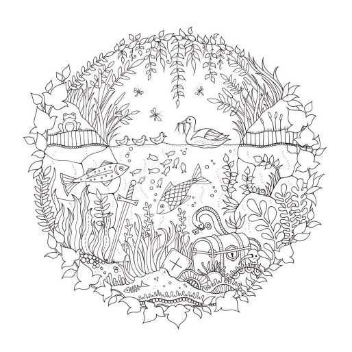 Artist Johanna Basford Enchanted Forest Coloring Pages Garden