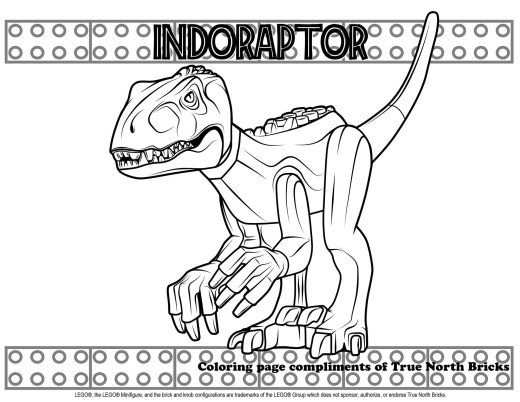 Kleurplaat Jurassic World Indoraptor