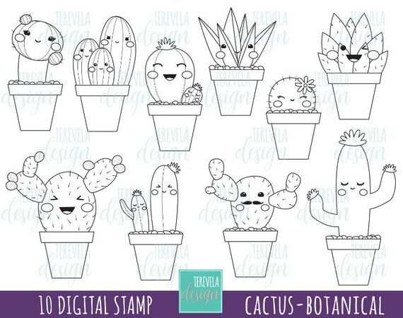 Afbeeldingsresultaat Voor Kawaii Tekenen Cactus Met Afbeeldingen