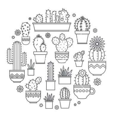 Cactus Kleurplaat Cactos Desenho Como Desenhar Maos Desenho
