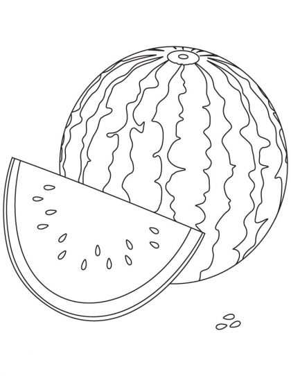 Watermelon Coloring Page Download Free Watermelon Coloring Page