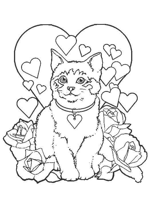 Coloring Page Cats And Dogs Cats And Dogs Kleurplaten Dieren