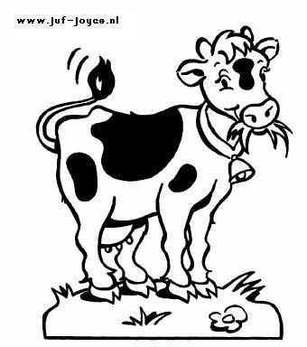 Kleurplaat Koe Cow Drawing Coloring Pages Cow