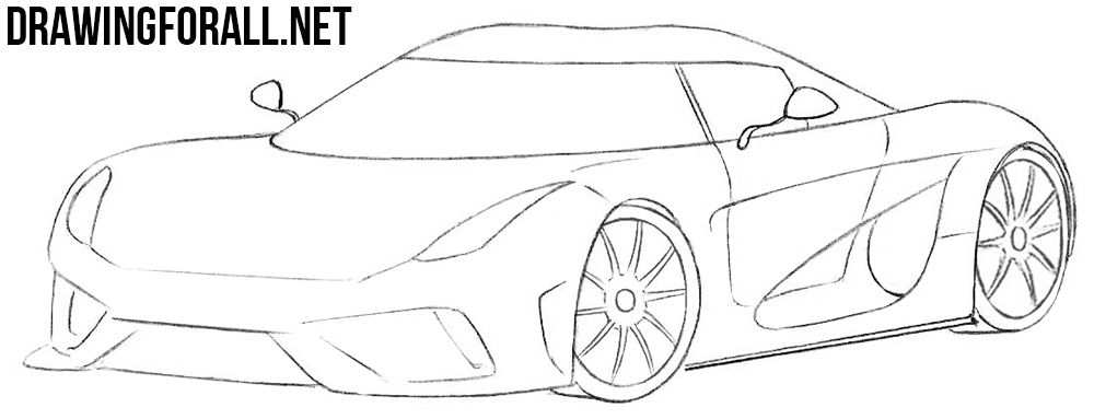 How To Draw A Koenigsegg Regera Koenigsegg Car Drawings Drawings
