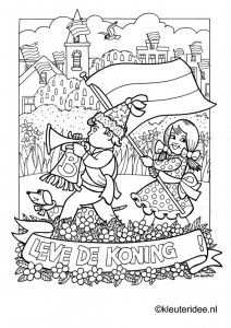 Kleurplaat Koningsdag Voor Kleuters 4 Kleuteridee Nl The Kings