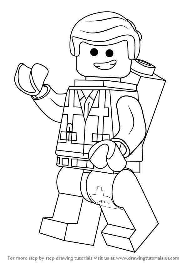 Learn How To Draw Emmet Brickowski From The Lego Movie The Lego