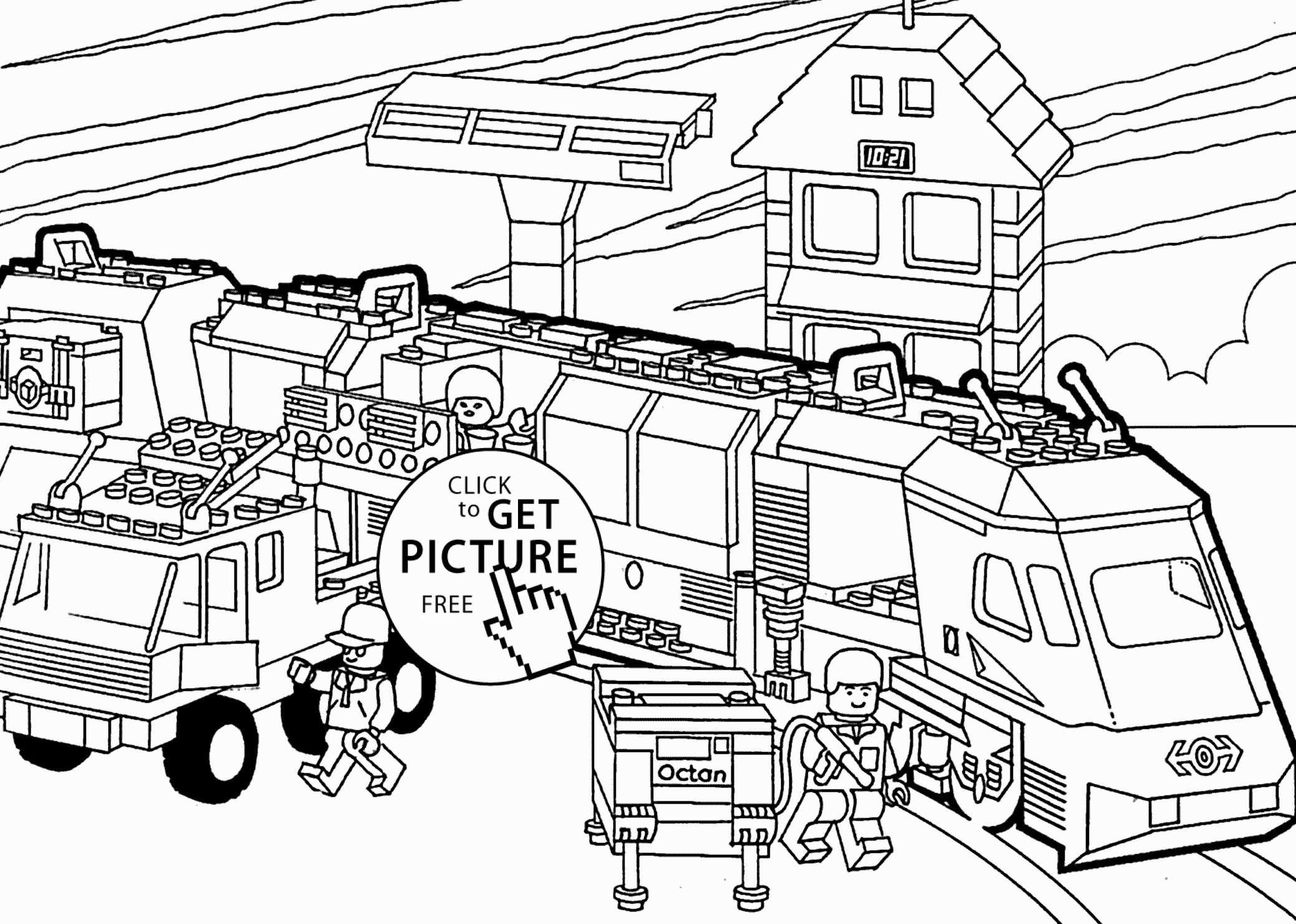 Printable Train Coloring Page Unique Lego Train Coloring Page For