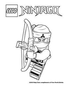 Coloring Page Ninja Zane Met Afbeeldingen Lego Kleurplaten