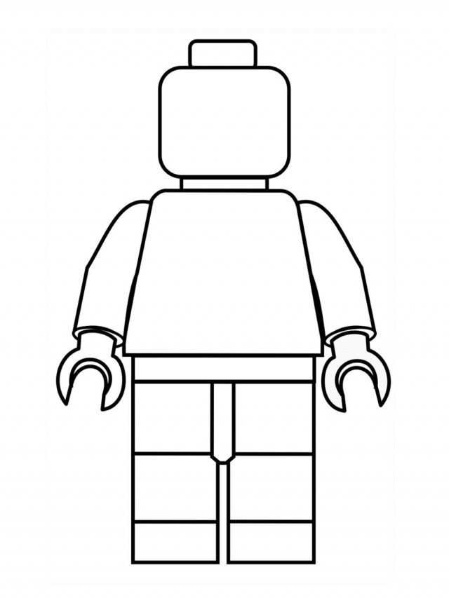 Lego Minifigure Template Lego Poppetje Lego Kleurplaten