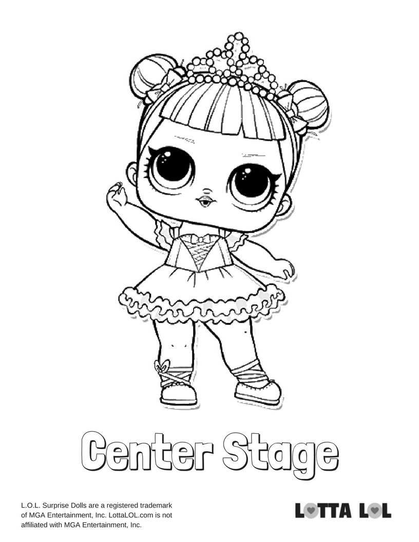 Center Stage Coloring Page Lotta Lol Kleurplaten
