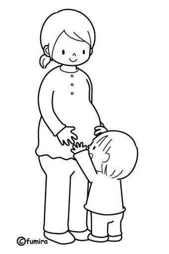 Mother Pregnant Free Coloring Pages Kleurplaten Knutselen