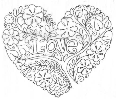 Kleurplaat Hartjes Kleurplaten Valentijnen Adult Coloring Pages
