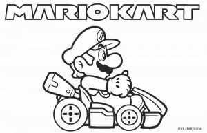 Kleurplaat Mario Kart 8