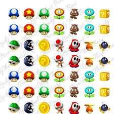 Afbeeldingsresultaat Voor Mario Pixel Items Kleurplaten