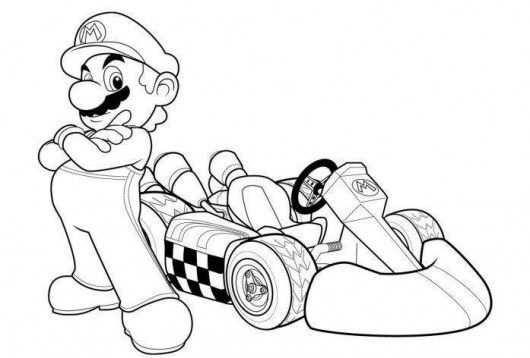 Mario Kart Racing Coloring Pages Mario Coloring Pages Super