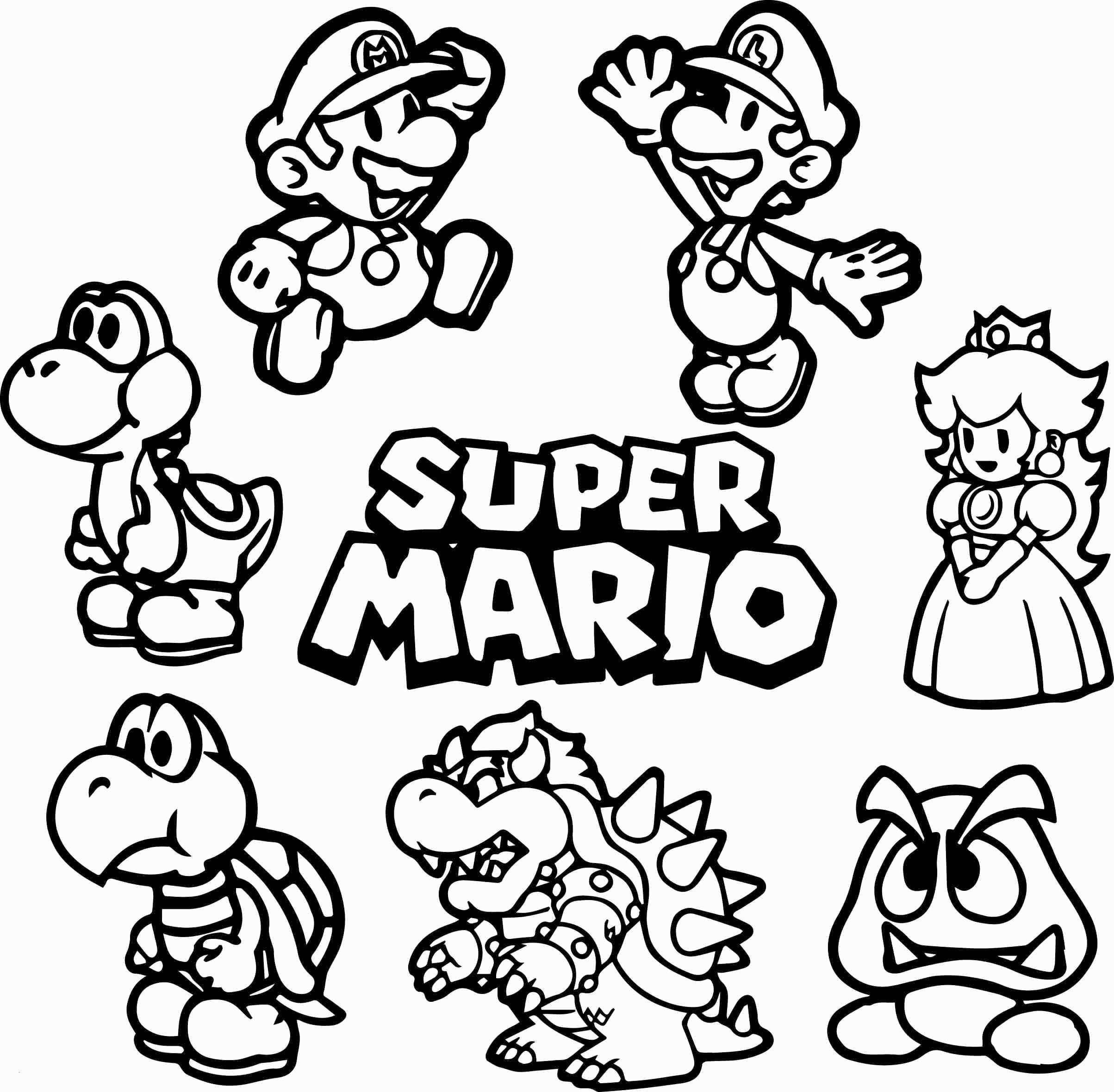 Kleurplaat Mario