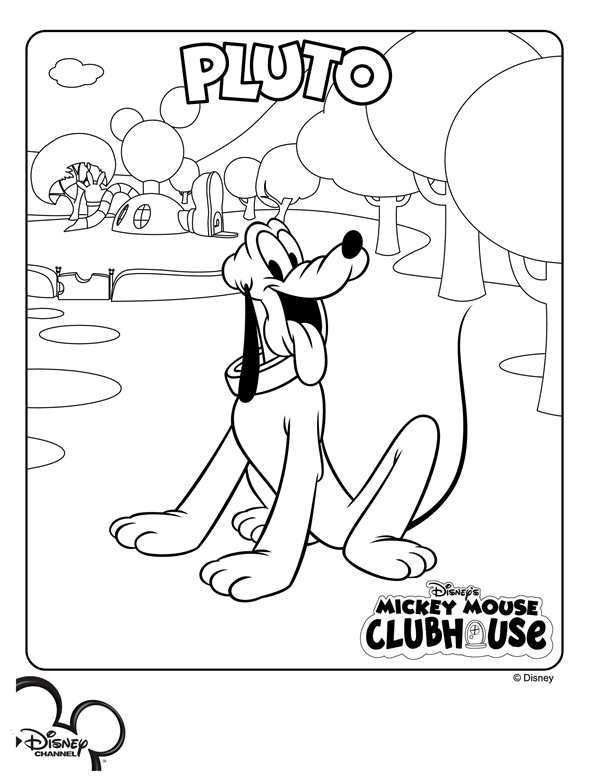 Kleurplaat Mickey Mouse Clubhuis Pluto Kleurplaten Disney