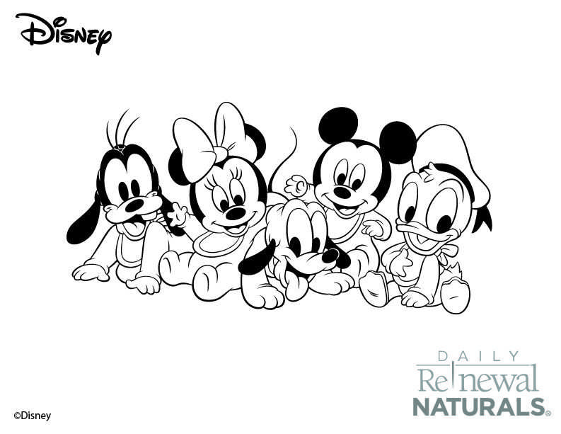 Baby Mickey Mouse Coloring Pages Dot Peeps Disney Kleurplaten