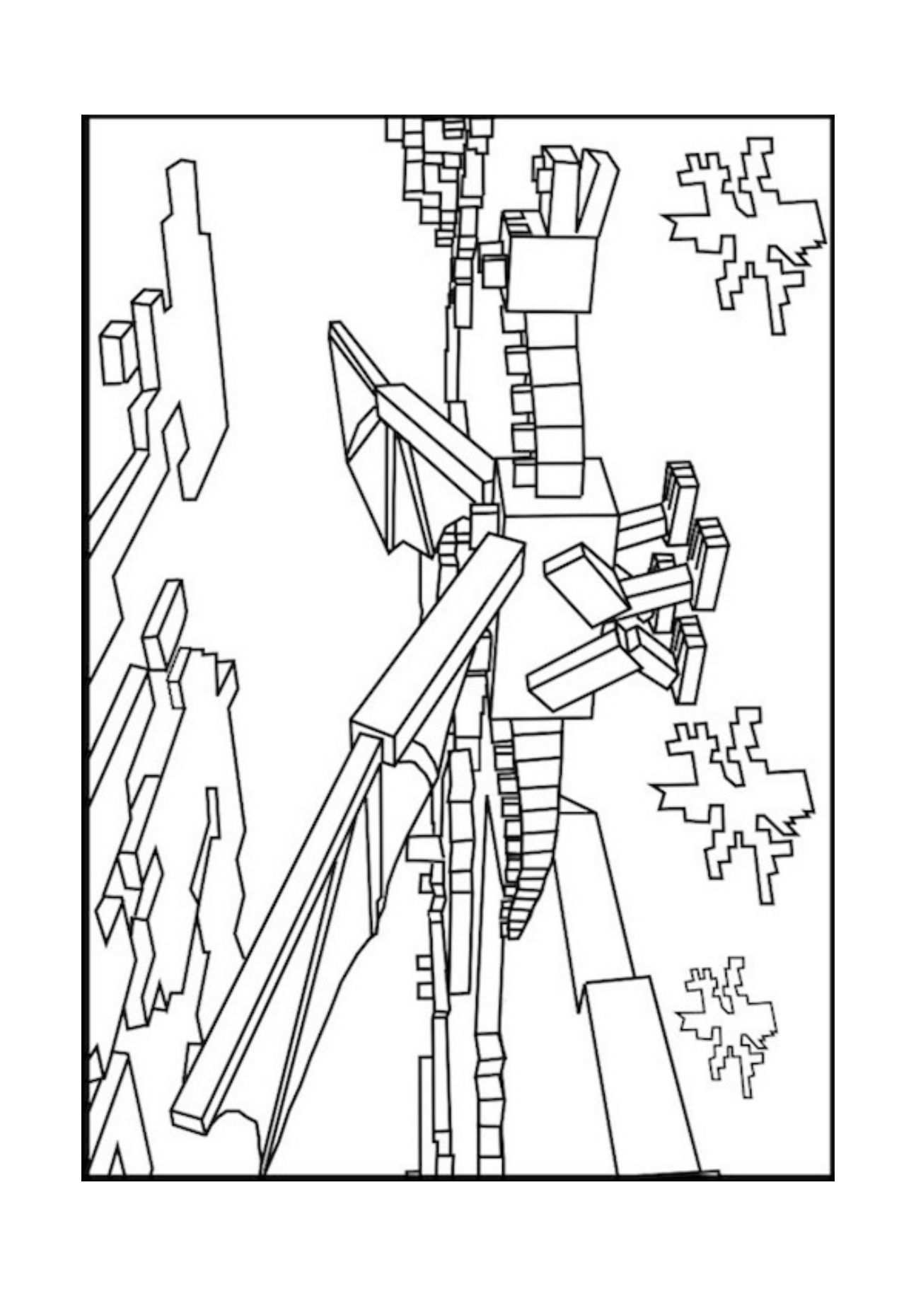 A Minecraft Enderman Coloring Page Minecraft Coloring Pages