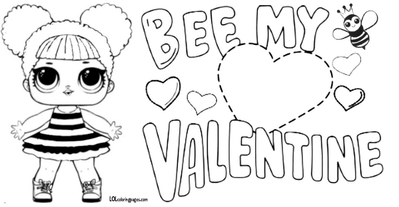 Queen Bee Lol Doll Valentine Coloring Page Com Imagens