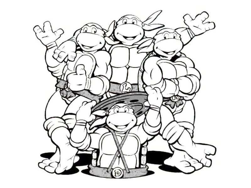 Teenage Mutant Ninja Turtles Printable Coloring Pages For Kids