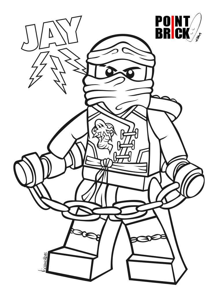 Kleurplaat Ninjago Jay