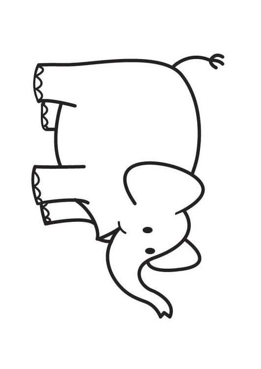 Elmer Kleurplaat Elmer L Elephant Elmer L Elephant Points A Relier