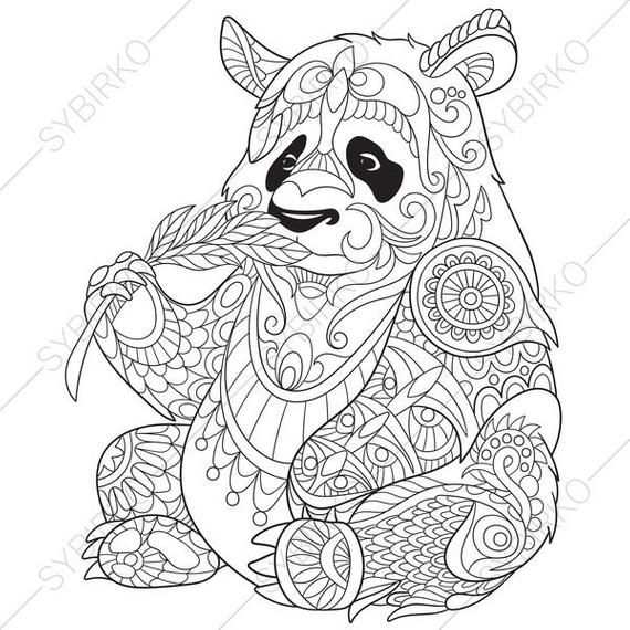 Coloring Pages For Adults Panda Bear Adult Coloring Pages