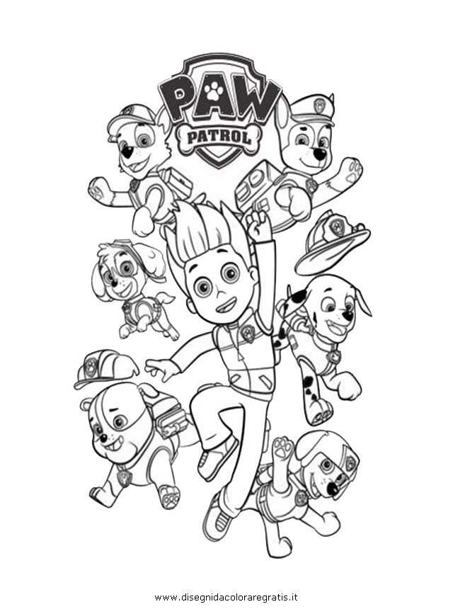 Free Coloring Pages Of Paw Patrol Team Paw Patrol Coloring Pages