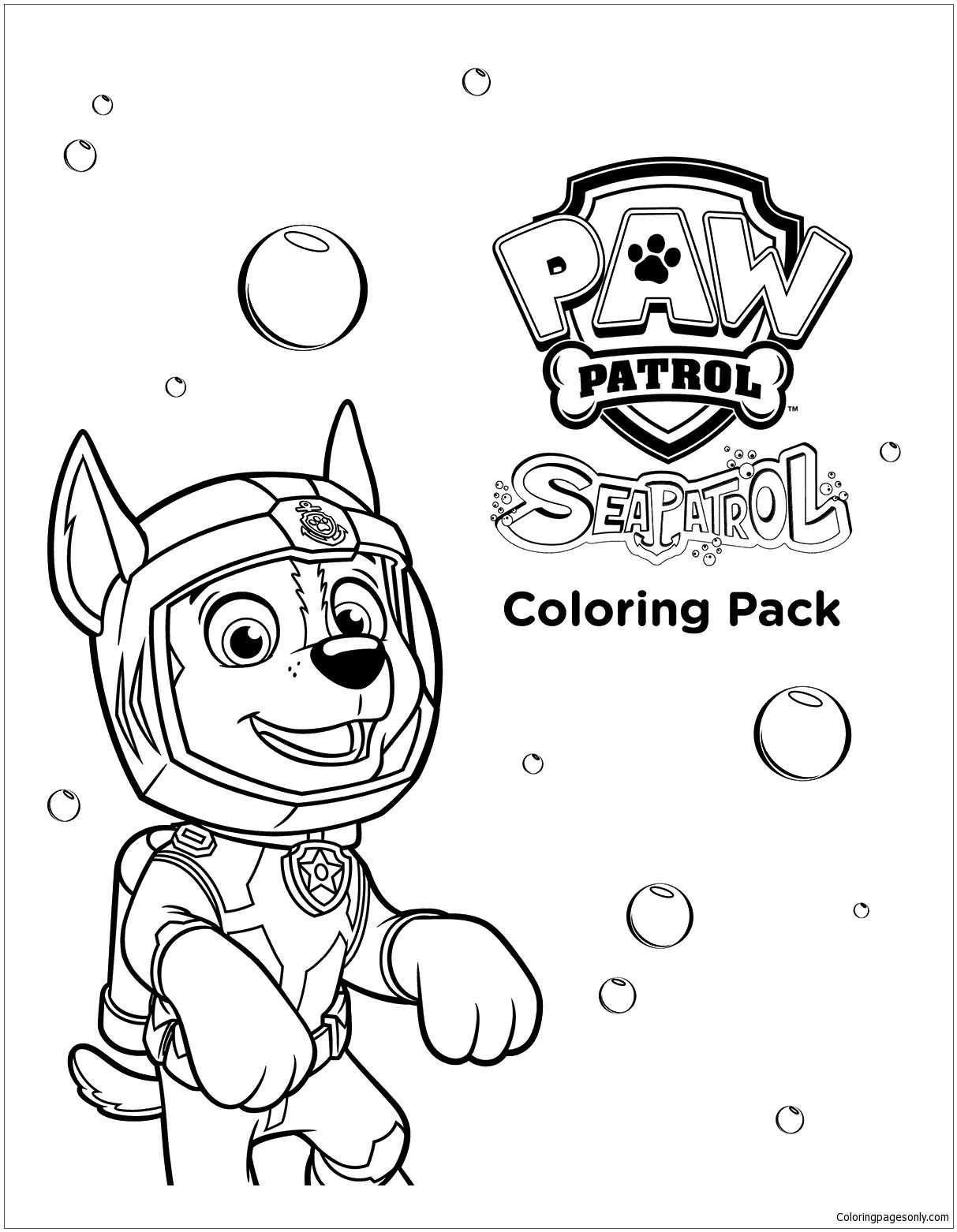 Free Coloring Pages Of Paw Patrol Team Paw Patrol Coloring Pages