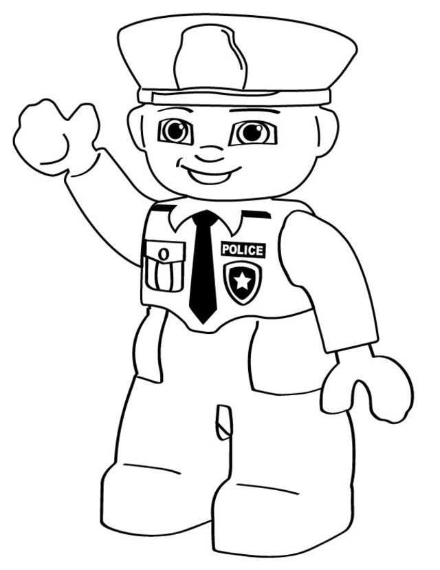 Lego Police Person Free Printable Coloring Pages Lego
