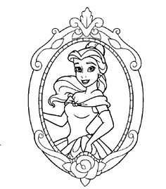 Disney Prinses Belle Kleurplaat Met Afbeeldingen Disney